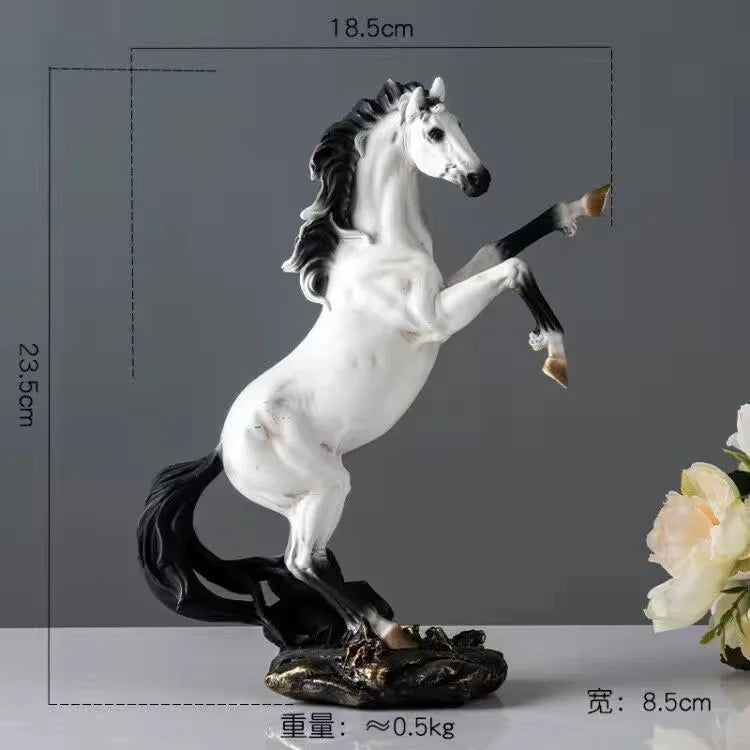 Creative Horse Statue - Artistic Equine Home Decor cabinet  Sleek Contemporary Sophisticated Unique Elegant Decorative Trendy stylish Minimalist Artistic Luxury Designer tabletop table decor accessories tableware living room decor coffee table decor