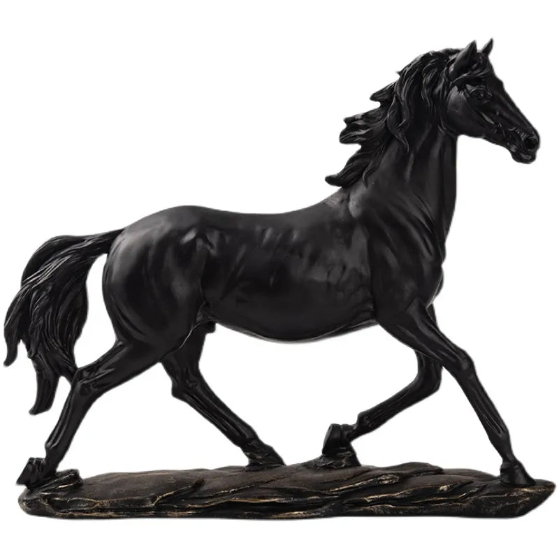 Creative Horse Statue - Artistic Equine Home Decor cabinet  Sleek Contemporary Sophisticated Unique Elegant Decorative Trendy stylish Minimalist Artistic Luxury Designer tabletop table decor accessories tableware living room decor coffee table decor