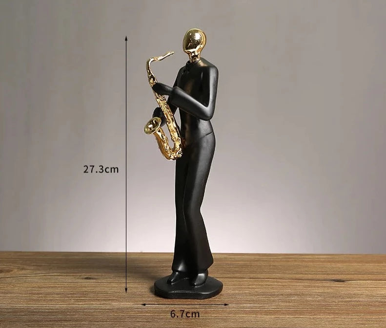 Creative Band Abstract Figure Statue - Unique Sculptural Home Decor cabinet  Sleek Contemporary Sophisticated Unique Elegant Decorative Trendy stylish Minimalist Artistic Luxury Designer tabletop table decor accessories tableware living room decor coffee table decor