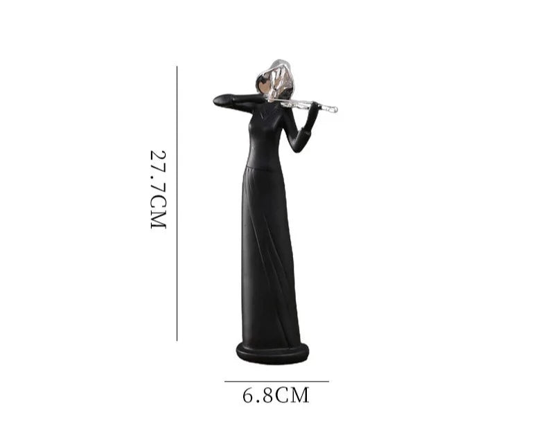 Creative Band Abstract Figure Statue - Unique Sculptural Home Decor cabinet  Sleek Contemporary Sophisticated Unique Elegant Decorative Trendy stylish Minimalist Artistic Luxury Designer tabletop table decor accessories tableware living room decor coffee table decor