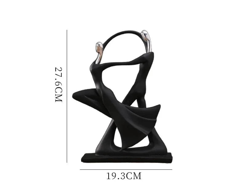 Creative Band Abstract Figure Statue - Unique Sculptural Home Decor cabinet  Sleek Contemporary Sophisticated Unique Elegant Decorative Trendy stylish Minimalist Artistic Luxury Designer tabletop table decor accessories tableware living room decor coffee table decor