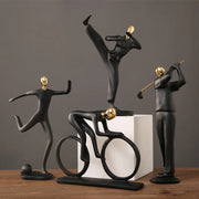 Creative Movement Abstract Figure Statue - Dynamic Home Decor Accent cabinet  Sleek Contemporary Sophisticated Unique Elegant Decorative Trendy stylish Minimalist Artistic Luxury Designer tabletop table decor accessories tableware living room decor coffee table decor