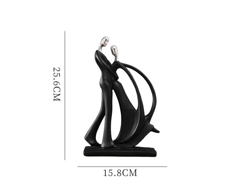 Creative Band Abstract Figure Statue - Unique Sculptural Home Decor cabinet  Sleek Contemporary Sophisticated Unique Elegant Decorative Trendy stylish Minimalist Artistic Luxury Designer tabletop table decor accessories tableware living room decor coffee table decor