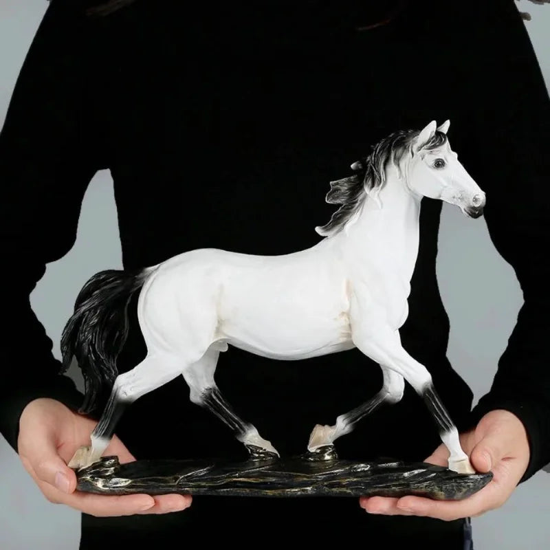 Creative Horse Statue - Artistic Equine Home Decor cabinet  Sleek Contemporary Sophisticated Unique Elegant Decorative Trendy stylish Minimalist Artistic Luxury Designer tabletop table decor accessories tableware living room decor coffee table decor