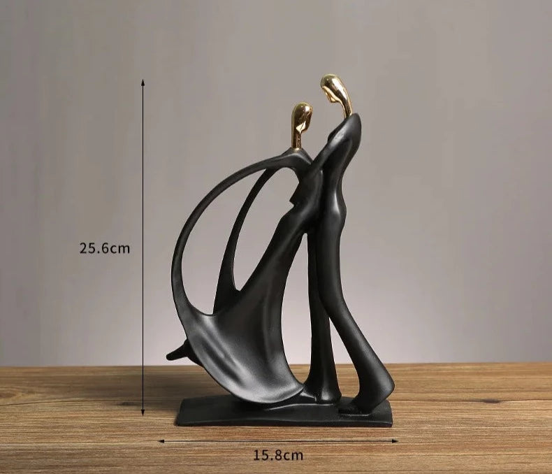 Creative Band Abstract Figure Statue - Unique Sculptural Home Decor cabinet  Sleek Contemporary Sophisticated Unique Elegant Decorative Trendy stylish Minimalist Artistic Luxury Designer tabletop table decor accessories tableware living room decor coffee table decor