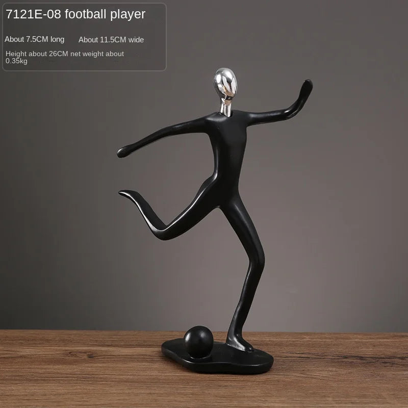 Creative Movement Abstract Figure Statue - Dynamic Home Decor Accent cabinet  Sleek Contemporary Sophisticated Unique Elegant Decorative Trendy stylish Minimalist Artistic Luxury Designer tabletop table decor accessories tableware living room decor coffee table decor