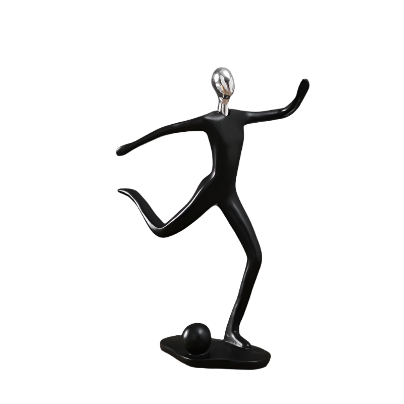 Man Figure Football (Black - Silver head)