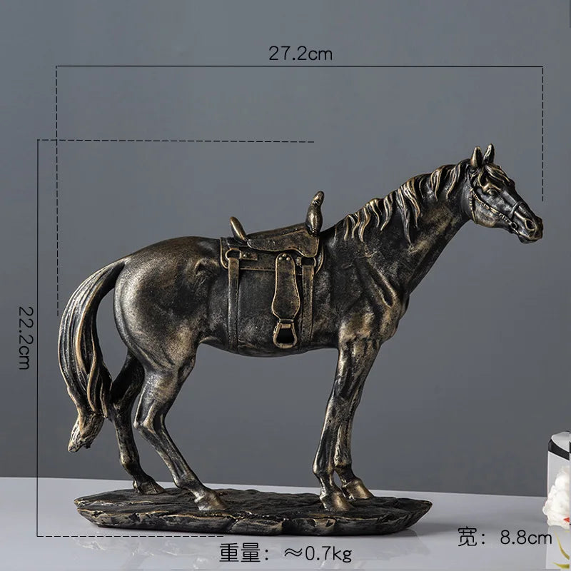 Creative Horse Statue - Artistic Equine Home Decor cabinet  Sleek Contemporary Sophisticated Unique Elegant Decorative Trendy stylish Minimalist Artistic Luxury Designer tabletop table decor accessories tableware living room decor coffee table decor