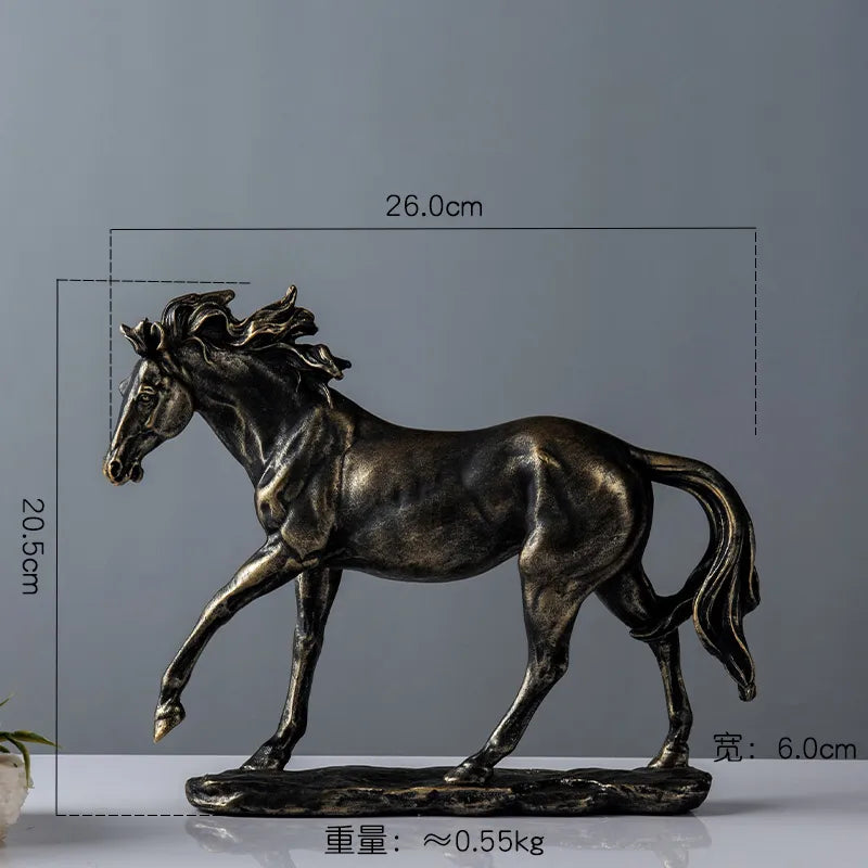 Creative Horse Statue - Artistic Equine Home Decor cabinet  Sleek Contemporary Sophisticated Unique Elegant Decorative Trendy stylish Minimalist Artistic Luxury Designer tabletop table decor accessories tableware living room decor coffee table decor