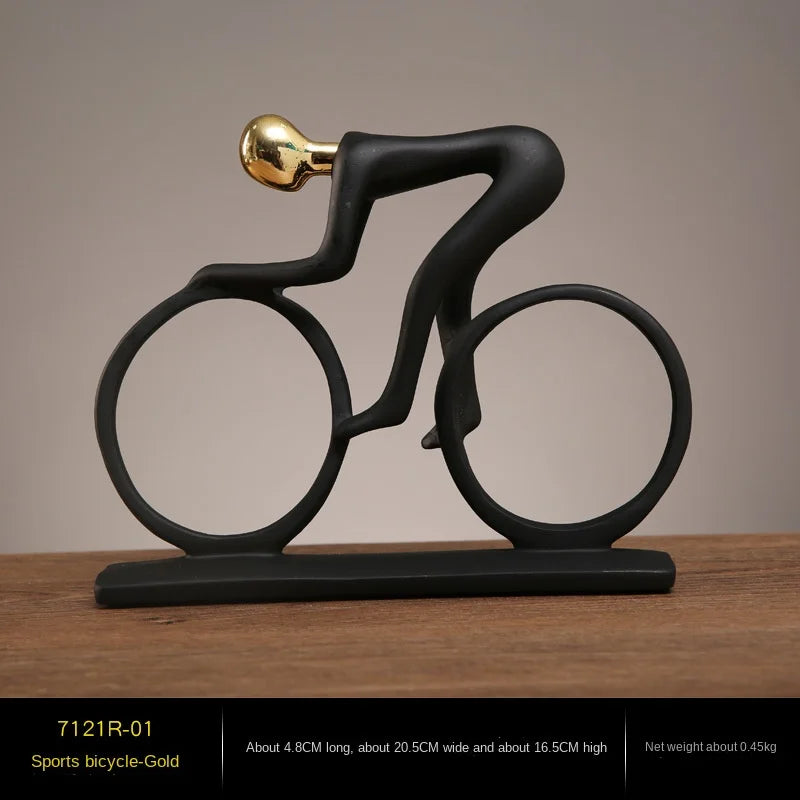 Creative Movement Abstract Figure Statue - Dynamic Home Decor Accent cabinet Sleek Contemporary Sophisticated Unique Elegant Decorative Trendy stylish Minimalist Artistic Luxury Designer tabletop table decor accessories tableware living room decor coffee table decor