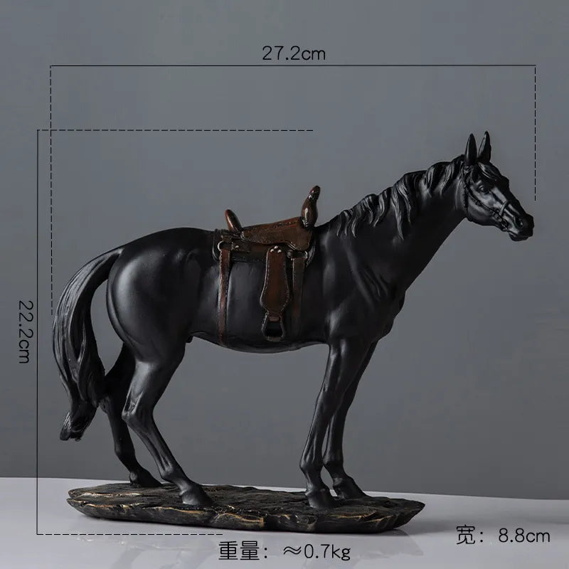 Creative Horse Statue - Artistic Equine Home Decor cabinet  Sleek Contemporary Sophisticated Unique Elegant Decorative Trendy stylish Minimalist Artistic Luxury Designer tabletop table decor accessories tableware living room decor coffee table decor