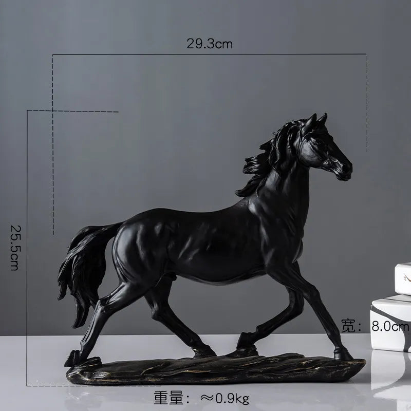 Creative Horse Statue - Artistic Equine Home Decor cabinet  Sleek Contemporary Sophisticated Unique Elegant Decorative Trendy stylish Minimalist Artistic Luxury Designer tabletop table decor accessories tableware living room decor coffee table decor