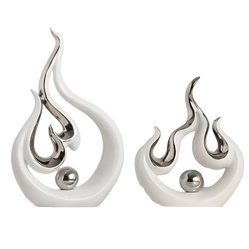 Fire-shaped Ceramic Sculpture