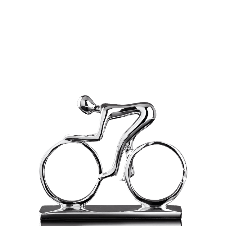 Man Bike Figurine (Silver) - Bliss Vie