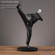 Creative Movement Abstract Figure Statue - Dynamic Home Decor Accent cabinet  Sleek Contemporary Sophisticated Unique Elegant Decorative Trendy stylish Minimalist Artistic Luxury Designer tabletop table decor accessories tableware living room decor coffee table decor