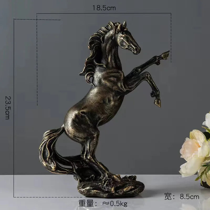 Creative Horse Statue - Artistic Equine Home Decor cabinet  Sleek Contemporary Sophisticated Unique Elegant Decorative Trendy stylish Minimalist Artistic Luxury Designer tabletop table decor accessories tableware living room decor coffee table decor