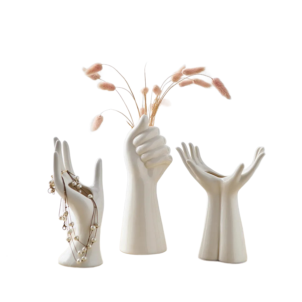 Modern Fist and Hands Vase