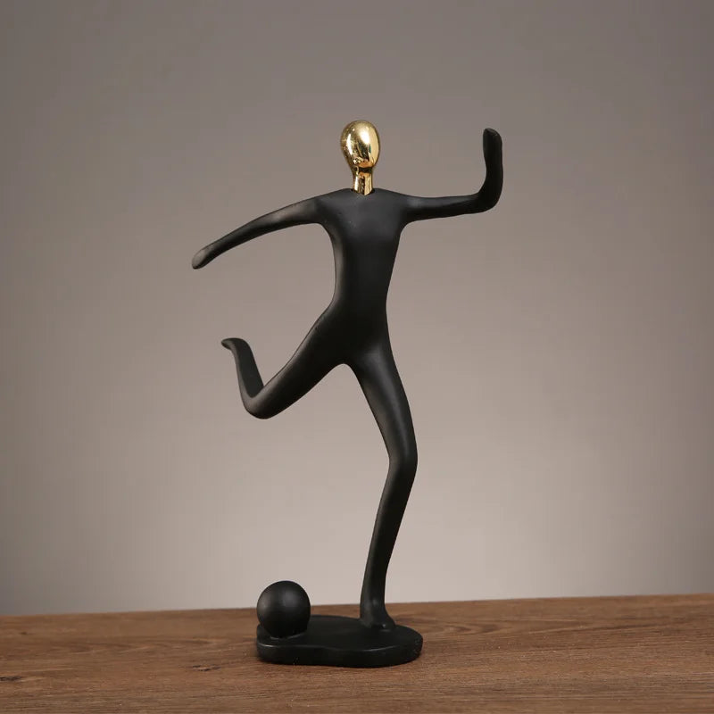 Creative Movement Abstract Figure Statue - Dynamic Home Decor Accent cabinet Sleek Contemporary Sophisticated Unique Elegant Decorative Trendy stylish Minimalist Artistic Luxury Designer tabletop table decor accessories tableware living room decor coffee table decor