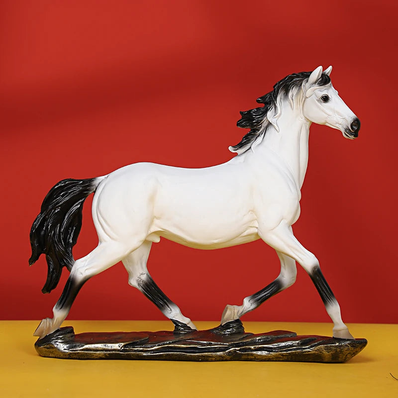 Creative Horse Statue - Artistic Equine Home Decor cabinet  Sleek Contemporary Sophisticated Unique Elegant Decorative Trendy stylish Minimalist Artistic Luxury Designer tabletop table decor accessories tableware living room decor coffee table decor