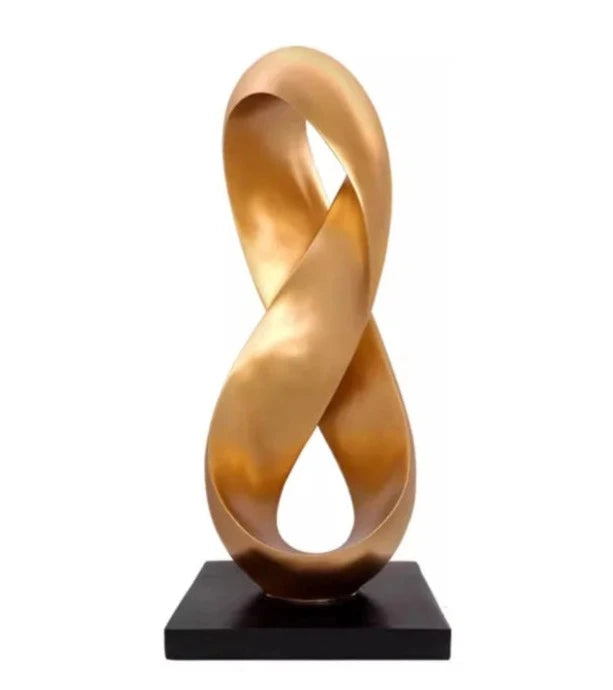 Creative Golden Ribbon Statue Ornaments Desk Decoration