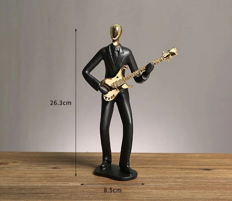 Creative Band Abstract Figure Statue - Unique Sculptural Home Decor cabinet  Sleek Contemporary Sophisticated Unique Elegant Decorative Trendy stylish Minimalist Artistic Luxury Designer tabletop table decor accessories tableware living room decor coffee table decor