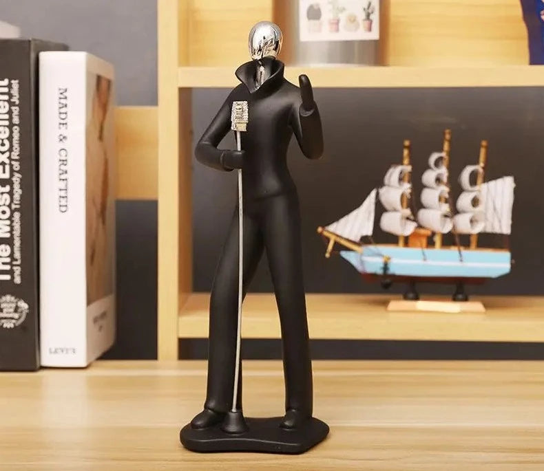 Creative Band Abstract Figure Statue - Unique Sculptural Home Decor cabinet Sleek Contemporary Sophisticated Unique Elegant Decorative Trendy stylish Minimalist Artistic Luxury Designer tabletop table decor accessories tableware living room decor coffee table decor