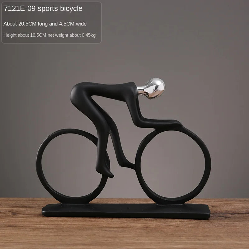 Creative Movement Abstract Figure Statue - Dynamic Home Decor Accent cabinet  Sleek Contemporary Sophisticated Unique Elegant Decorative Trendy stylish Minimalist Artistic Luxury Designer tabletop table decor accessories tableware living room decor coffee table decor