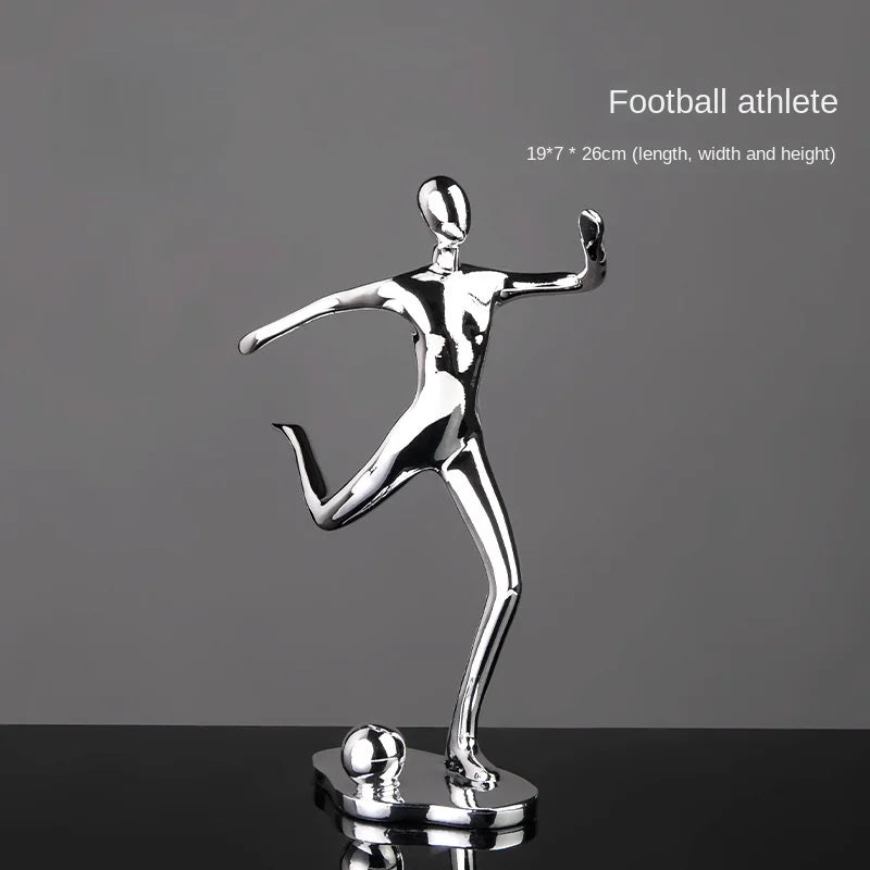 Creative Movement Abstract Figure Statue - Dynamic Home Decor Accent cabinet Sleek Contemporary Sophisticated Unique Elegant Decorative Trendy stylish Minimalist Artistic Luxury Designer tabletop table decor accessories tableware living room decor coffee table decor