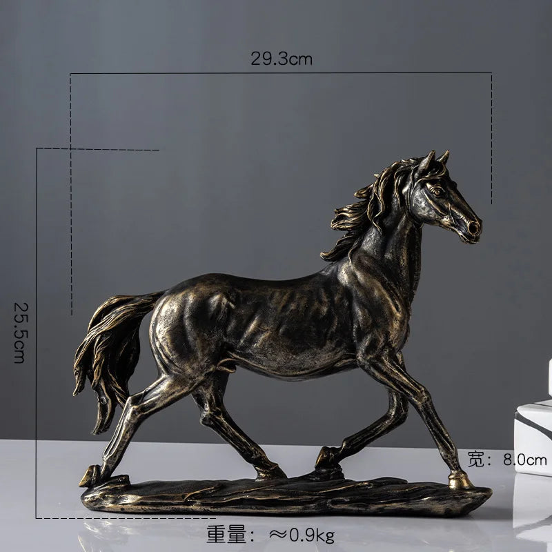 Creative Horse Statue - Artistic Equine Home Decor cabinet  Sleek Contemporary Sophisticated Unique Elegant Decorative Trendy stylish Minimalist Artistic Luxury Designer tabletop table decor accessories tableware living room decor coffee table decor