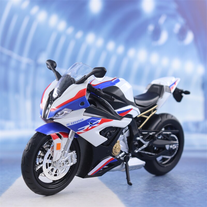 BMW S1000RR Motorcycle Scale 1:12 | Collectible Home Decor Classic relicas retro vehicle models Unique antique Decorative car motorbike miniatures Designer tabletop table decor accessories tableware