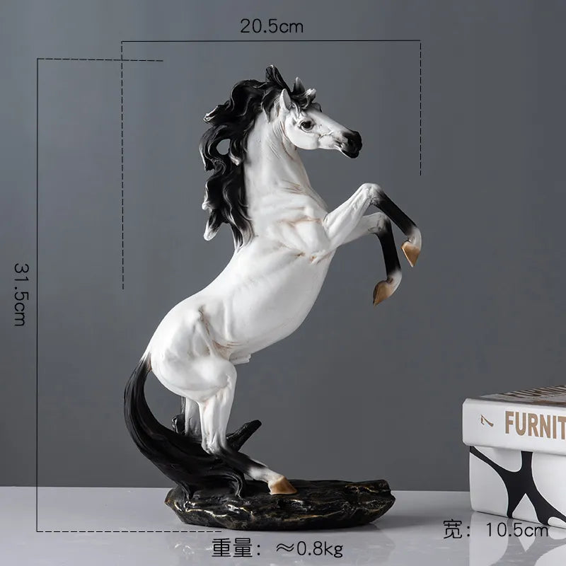 Creative Horse Statue - Artistic Equine Home Decor cabinet  Sleek Contemporary Sophisticated Unique Elegant Decorative Trendy stylish Minimalist Artistic Luxury Designer tabletop table decor accessories tableware living room decor coffee table decor