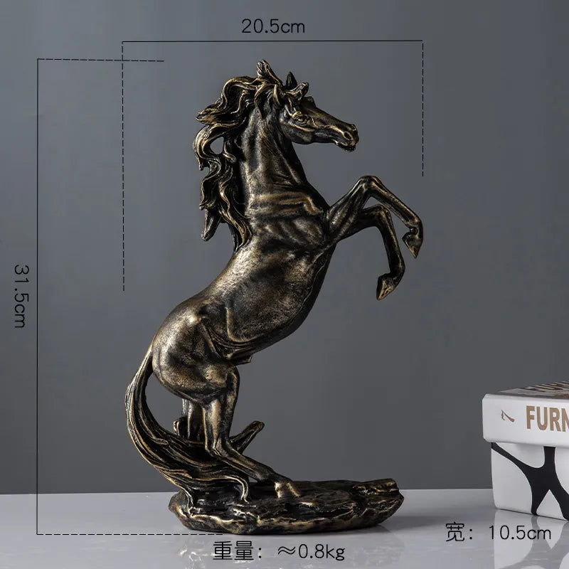 Creative Horse Statue - Artistic Equine Home Decor cabinet  Sleek Contemporary Sophisticated Unique Elegant Decorative Trendy stylish Minimalist Artistic Luxury Designer tabletop table decor accessories tableware living room decor coffee table decor