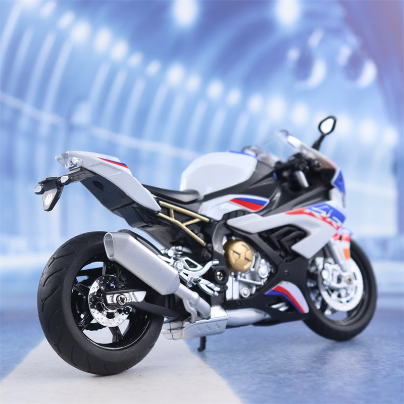 BMW S1000RR Motorcycle Scale 1:12 | Collectible Home Decor Classic relicas retro vehicle models Unique antique Decorative car motorbike miniatures Designer tabletop table decor accessories tableware