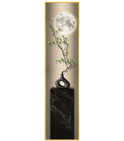 Flower with Moon Tall Painting