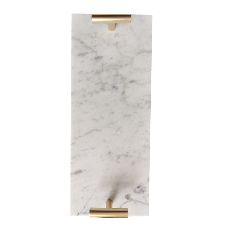 Small Marble Tray with Gold Handles | Home Decor Crystal Sleek Contemporary Sophisticated Unique Elegant Decorative Trendy stylish Chic Minimalist Artistic Luxury Designer tabletop table decor accessories tableware