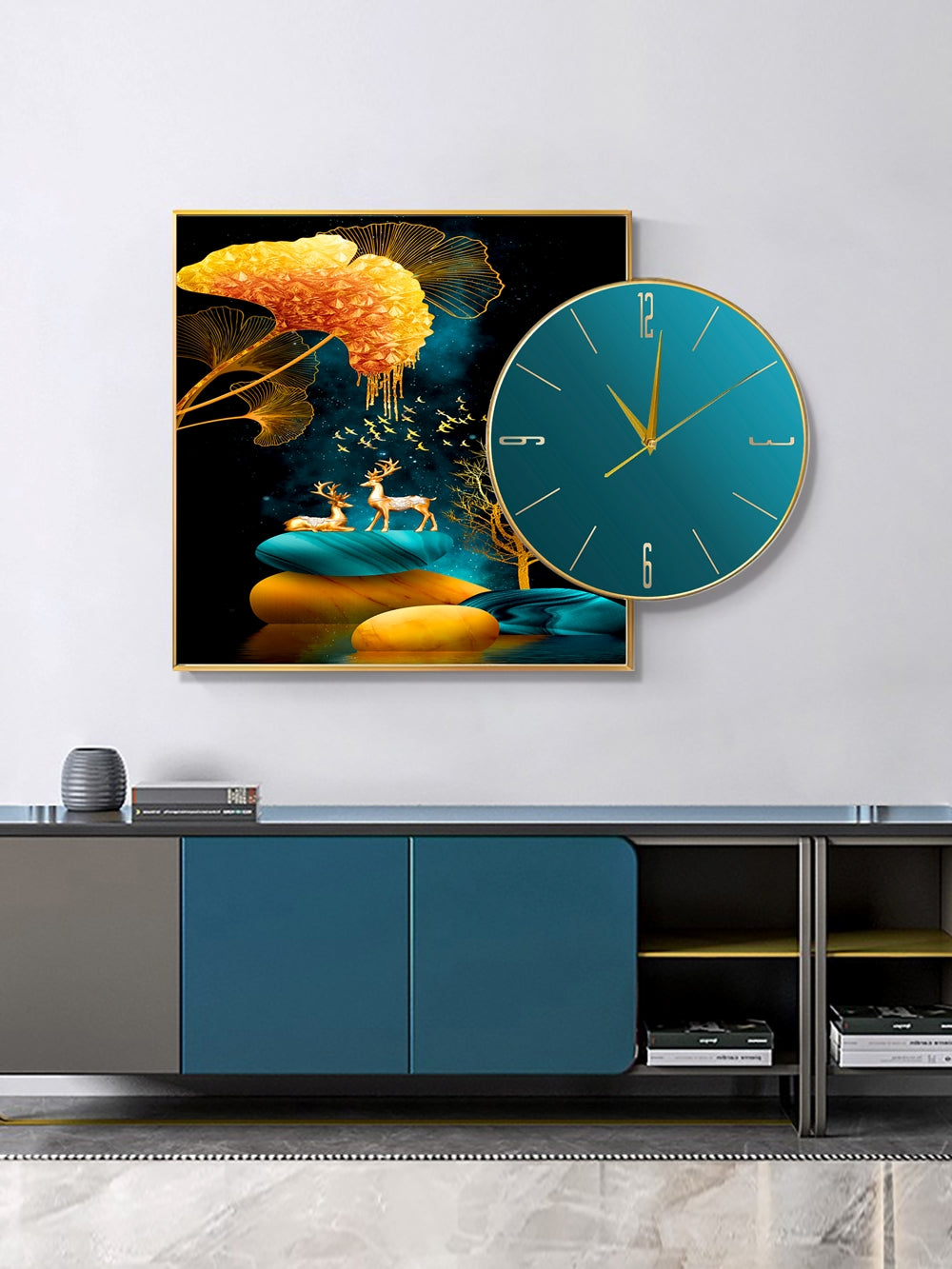 Functional Art: Wall Clock with a Painterly Twist Home Decor crystal porcelain Framed Large wall wall art wall accents wall clock large artistic wall clock