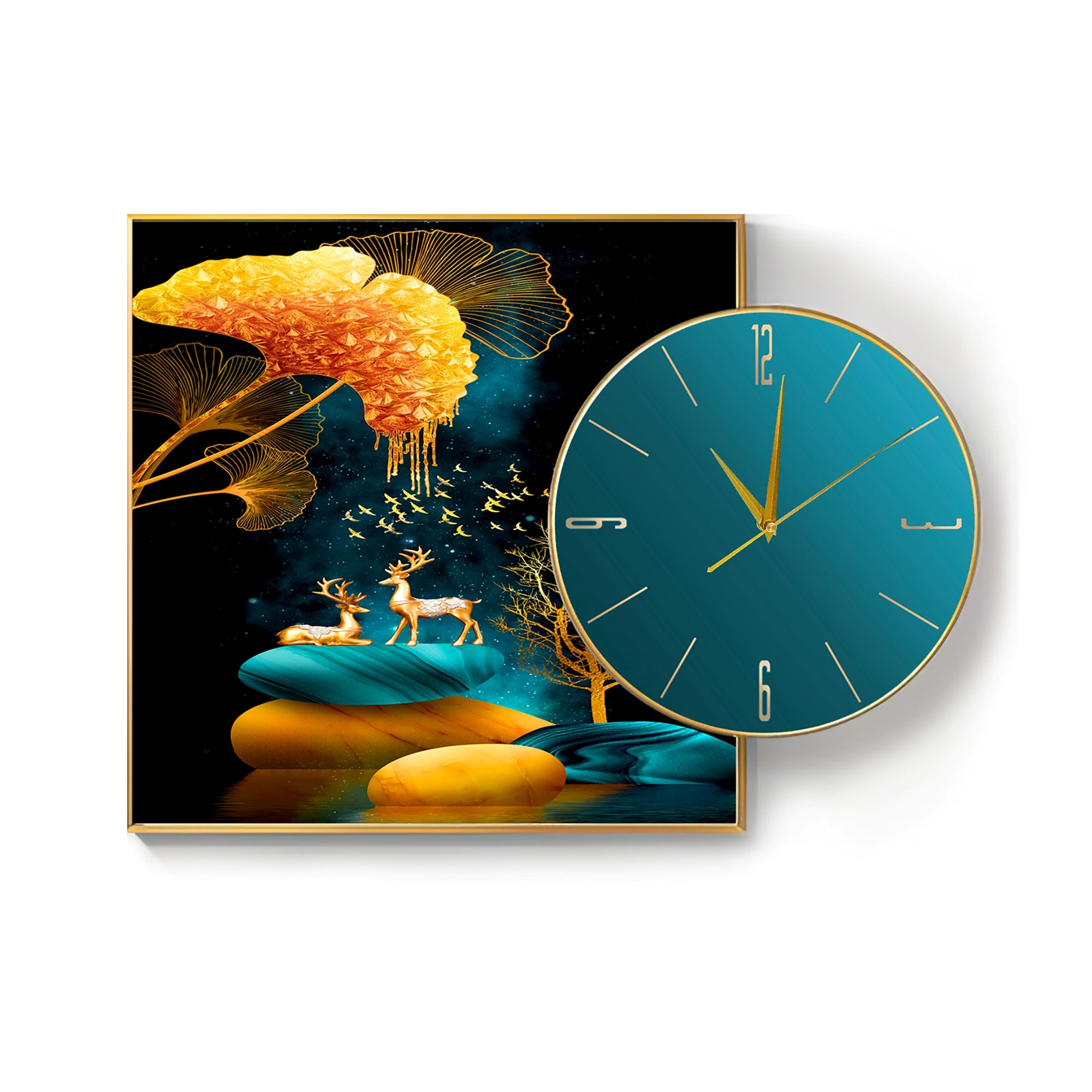 Functional Art: Wall Clock with a Painterly Twist Home Decor crystal porcelain Framed Large wall wall art wall accents wall clock large artistic wall clock