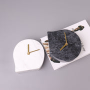 Stylish Table Marble Clock | Home Decor Unique Luxury Minimalist desk tabletop table stylish artistic Contemporary Nordic Timepiece Timekeeping Scandinavian trendy modern compact