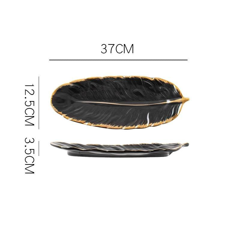 Chic Ceramic Leaf Plate | Home Decor cabinet  Sleek Contemporary Sophisticated Unique Elegant Decorative Trendy stylish Minimalist Artistic Luxury Designer tabletop table decor accessories tableware living room decor coffee table decor