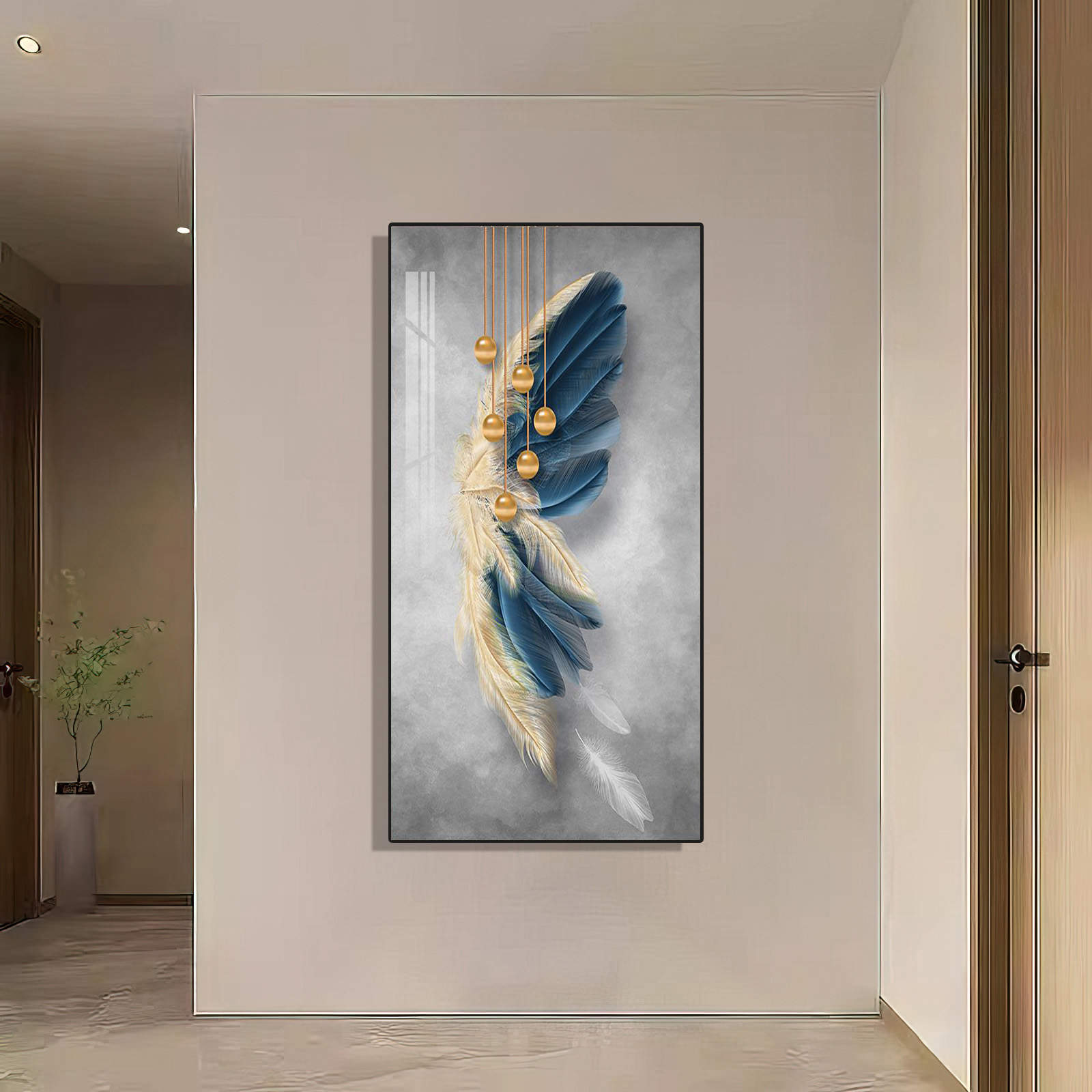 Abstract Wall Painting - Feathers