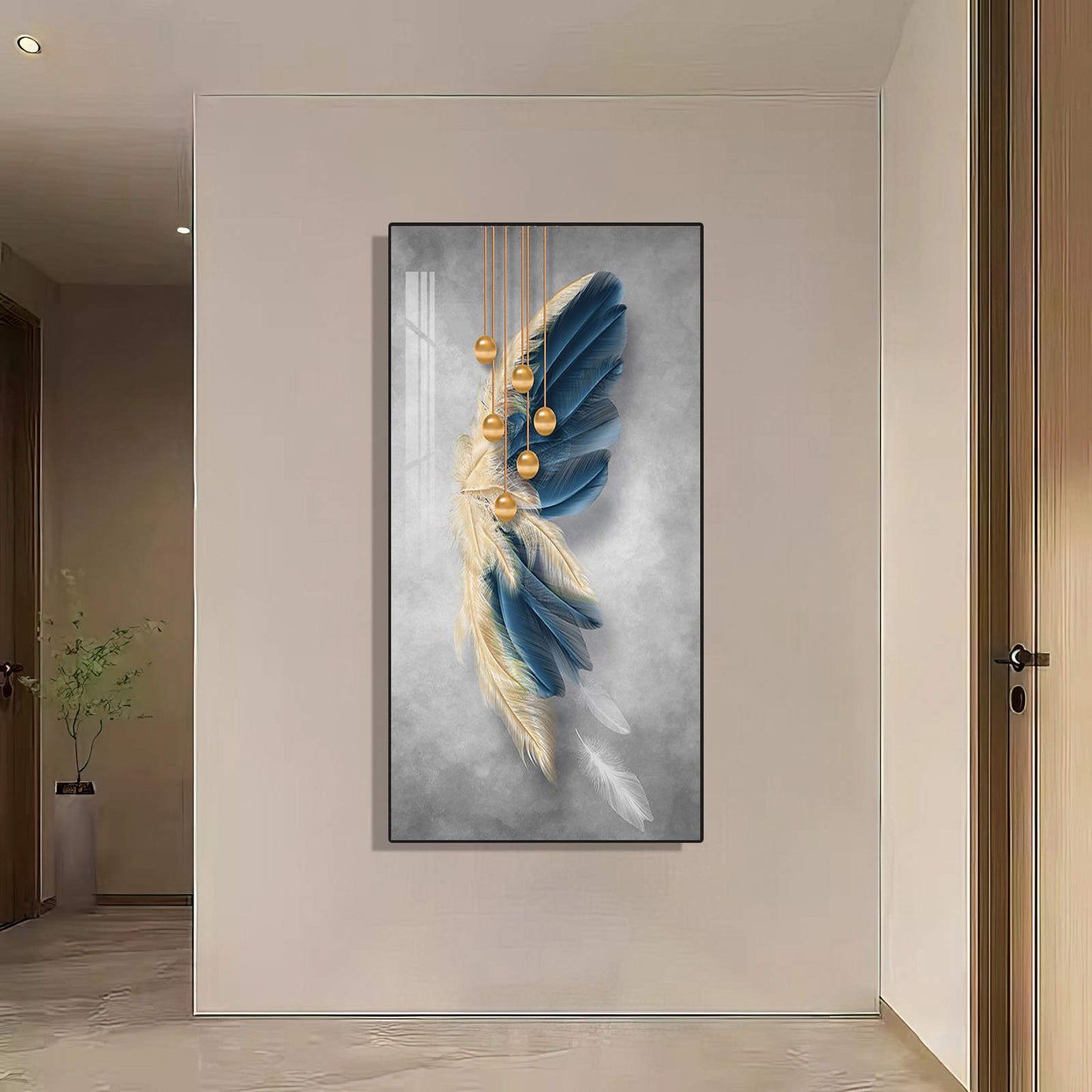 Abstract Wall Painting - Feathers