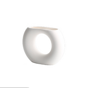 Nordic Ceramic Vase - Donut Shape - Modern Home Decor cabinet  Sleek Contemporary Sophisticated Unique Elegant Decorative Trendy stylish Minimalist Artistic Luxury Designer tabletop table decor accessories tableware living room decor coffee table decor