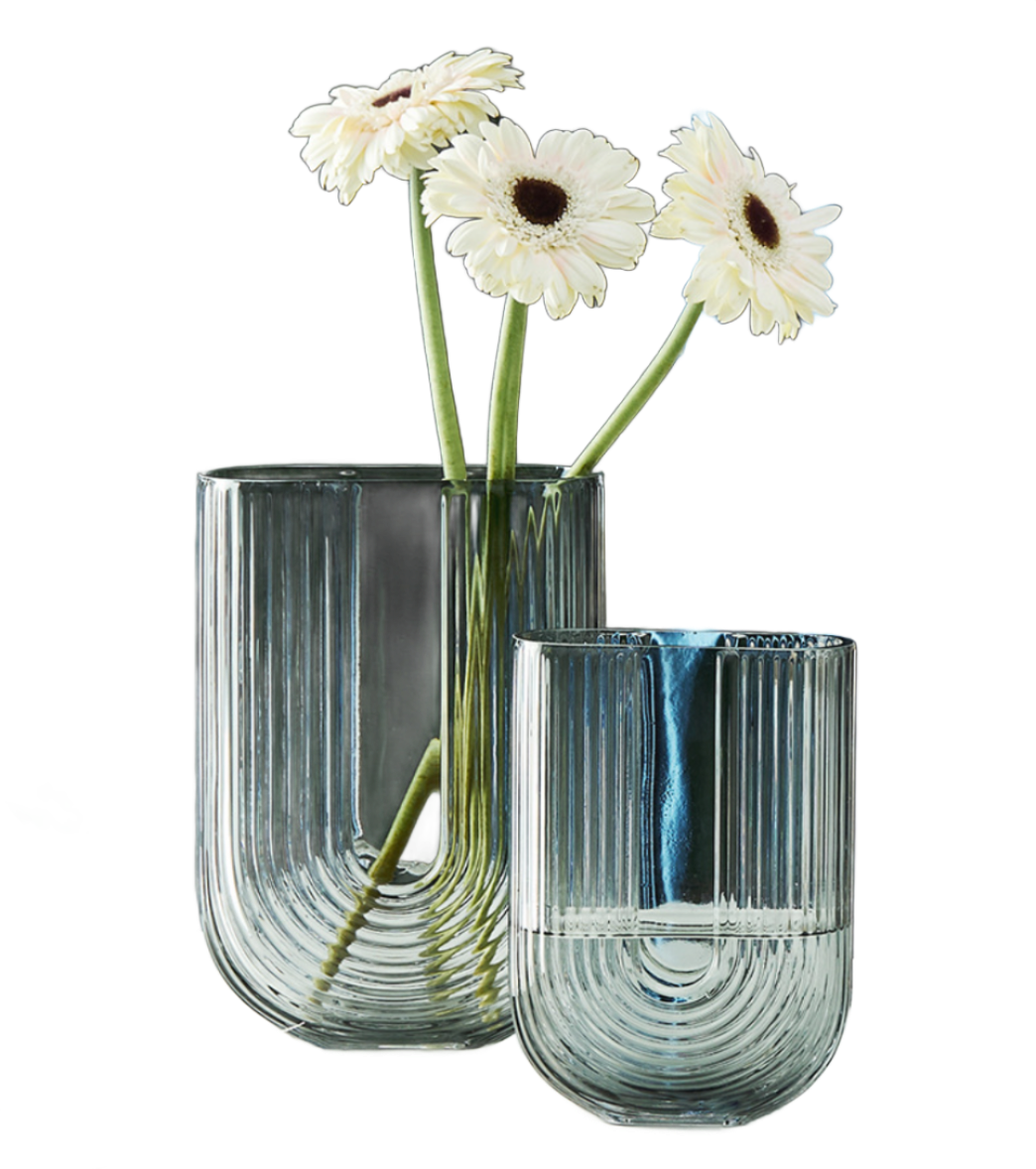 U-shaped Glass Vase