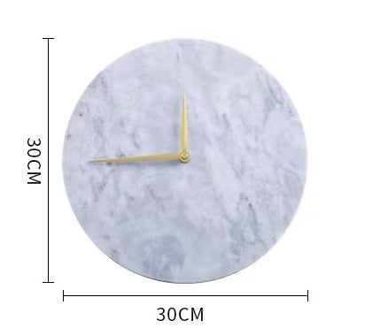 Elegant Light Grey Marble Clock | Home Decor Unique Luxury Minimalist desk tabletop table stylish artistic Contemporary Nordic Timepiece Timekeeping Scandinavian trendy modern compact