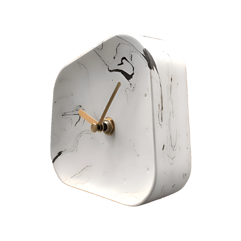 Abstruse Marble Table Clock - Bliss Vie