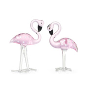 Graceful Radiance: Crystal Flamingo Figures - Home Decor Crystal Sleek Contemporary Sophisticated Unique Elegant Decorative Trendy stylish Chic Minimalist Artistic Luxury Designer tabletop table decor