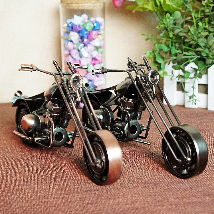 Retro Motorbike Model | Vintage-Inspired Home Decor Classic relicas retro vehicle models Unique antique Decorative car motorbike miniatures Designer tabletop table decor accessories tableware