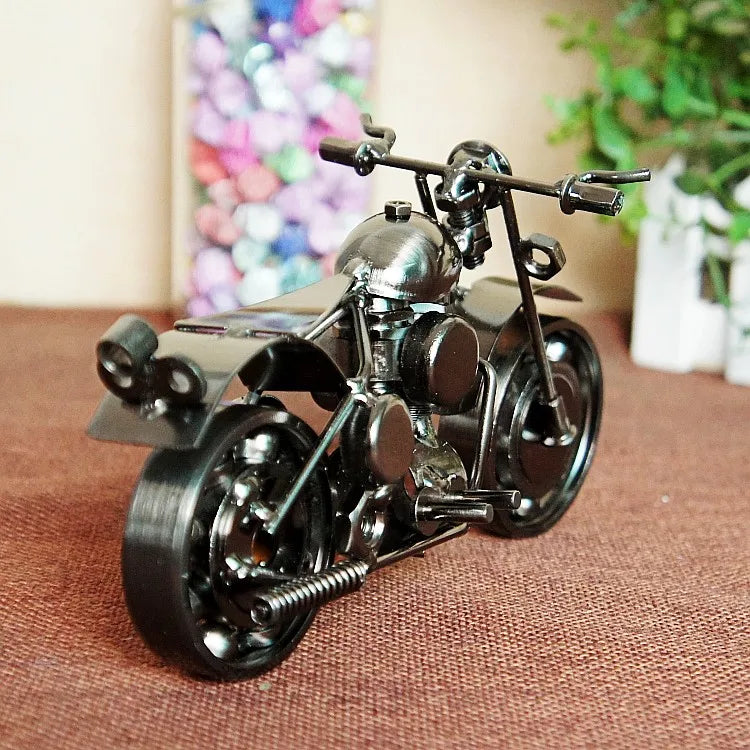 Iconic Harley Motorcycle Model - Vintage Decor Home Decor Classic relicas retro vehicle models Unique antique Decorative car motorbike miniatures Designer tabletop table decor accessories tableware