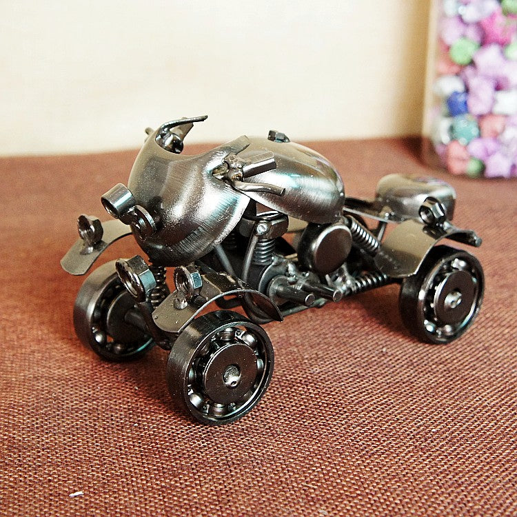 Retro 4 Wheel Motorbike | Unique Collectible Decor Home Decor Classic relicas retro vehicle models Unique antique Decorative car motorbike miniatures Designer tabletop table decor accessories tableware