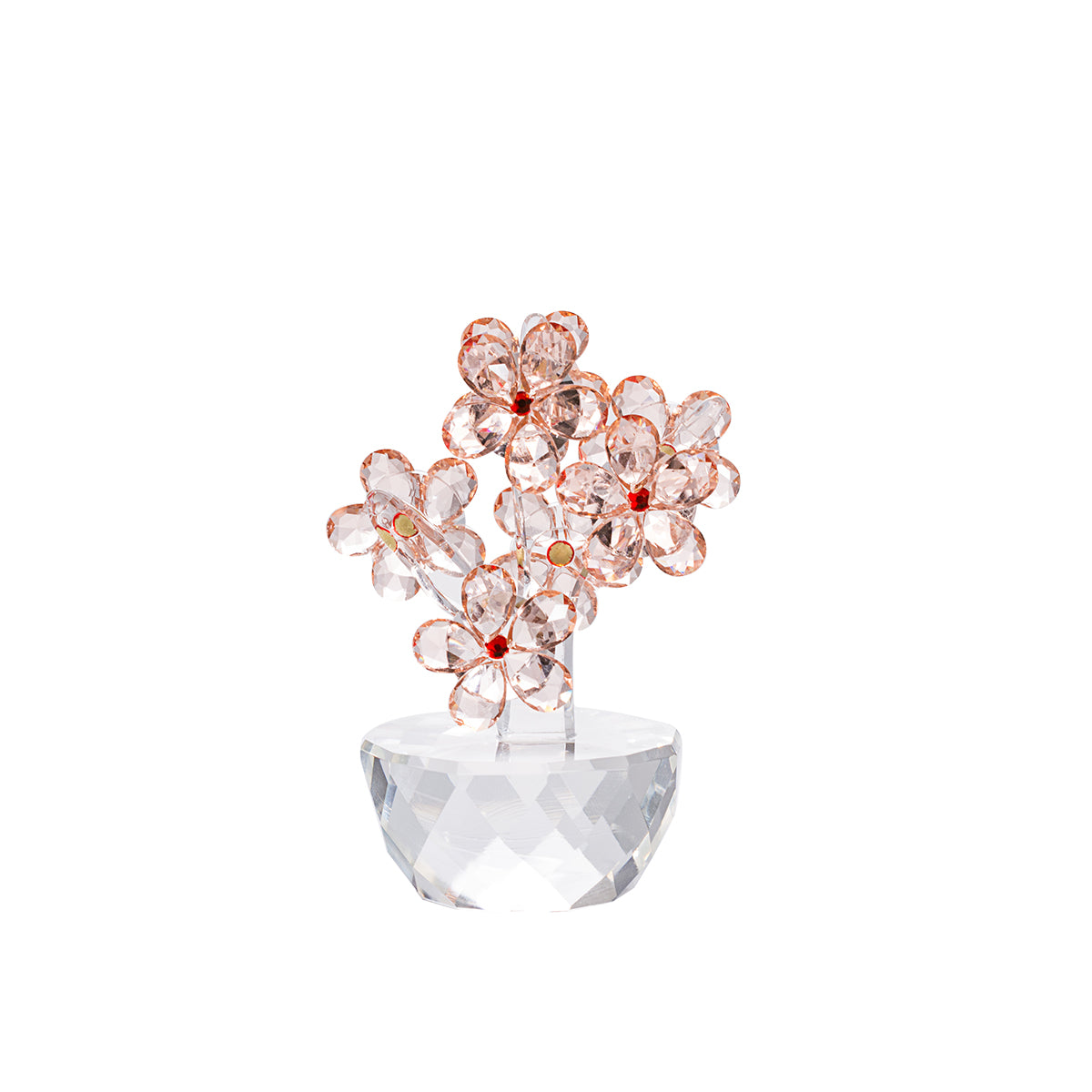 Nature's Elegance: Crystal Flower - Home Decor Crystal Sleek Contemporary Sophisticated Unique Elegant Decorative Trendy stylish Chic Minimalist Artistic Luxury Designer tabletop table decor